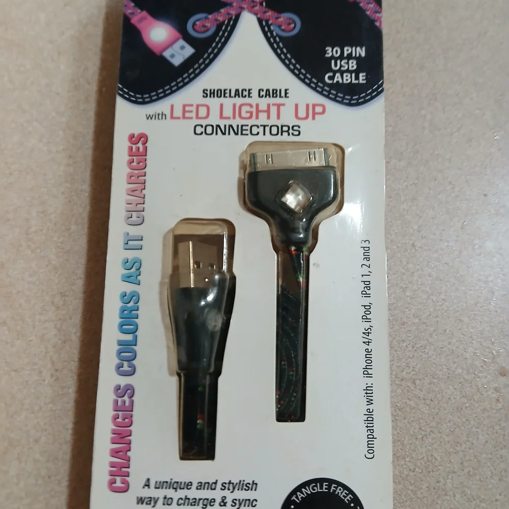 LED Light Up USB Cable with Connectors